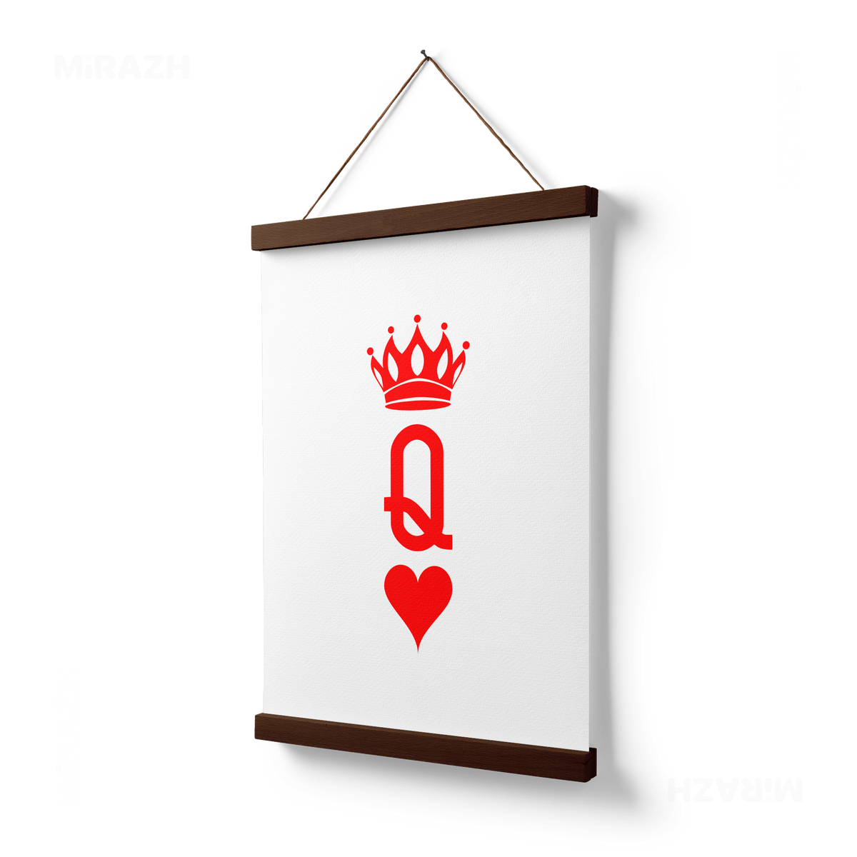QueenOfHearts Magnetic Hanger Poster 03 Dark Wood