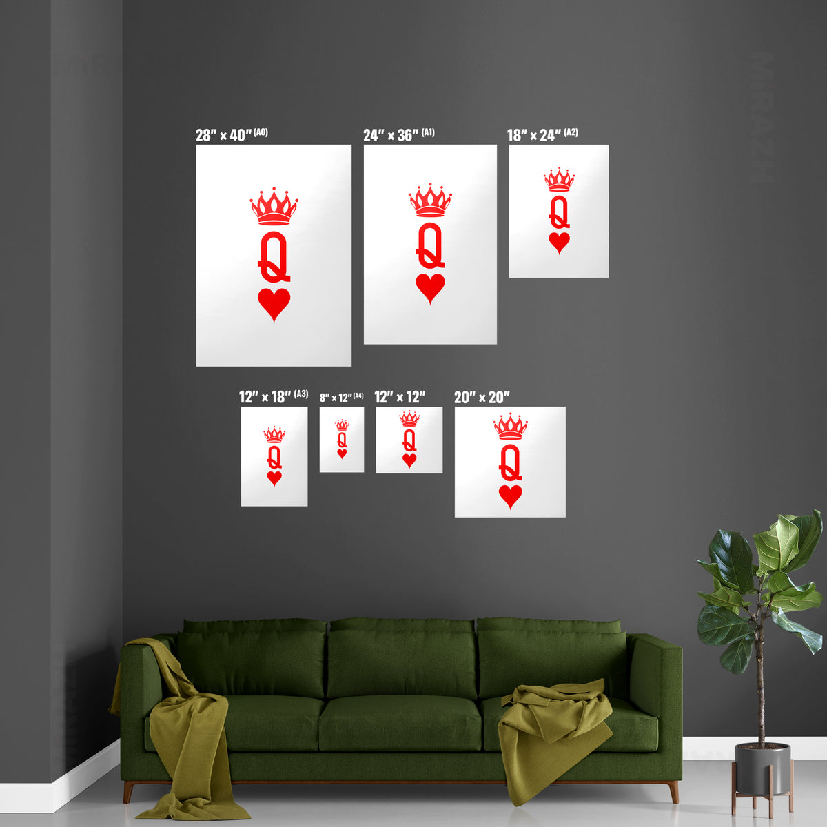QueenOfHearts Magnetic Hanger Poster 06 Black Wood