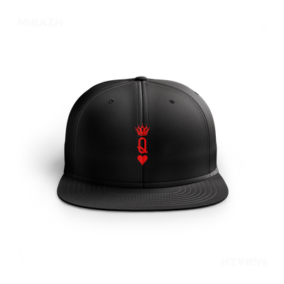 QueenOfHearts Snapback Caps 01 Black DTF