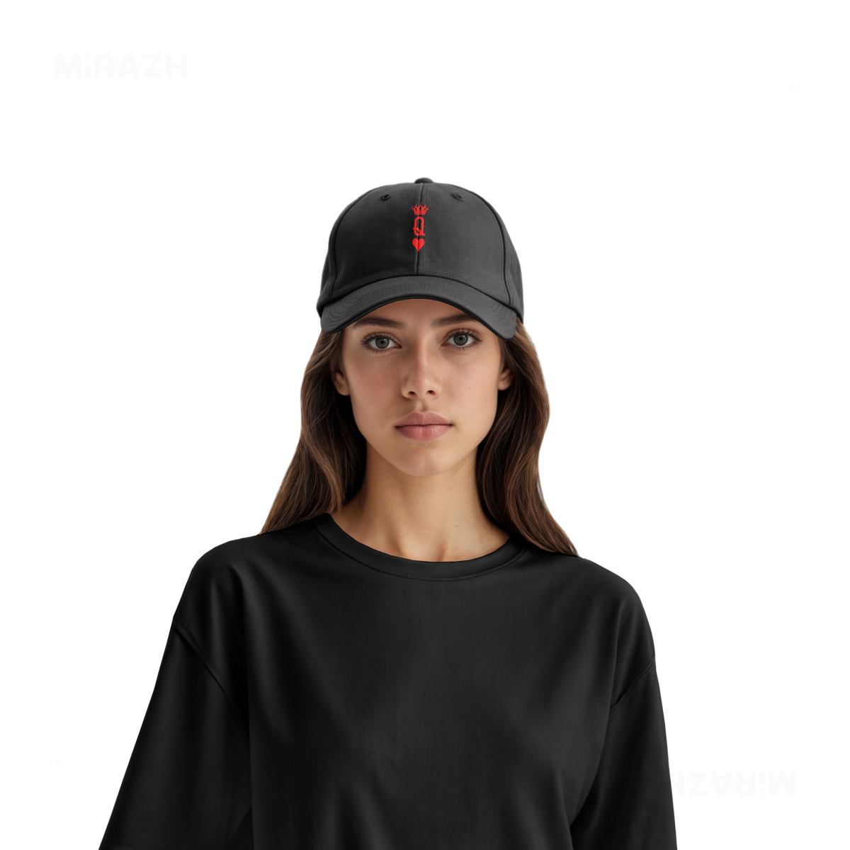 QueenOfHearts Snapback Caps 07 Black DTF