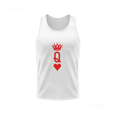QueenOfHearts Tank Tops 01 White