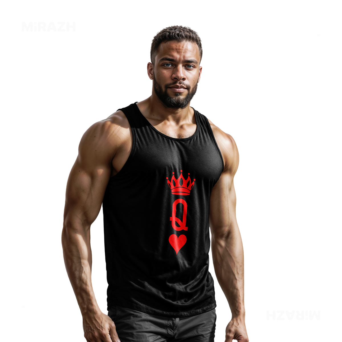 QueenOfHearts Tank Tops 02 Black