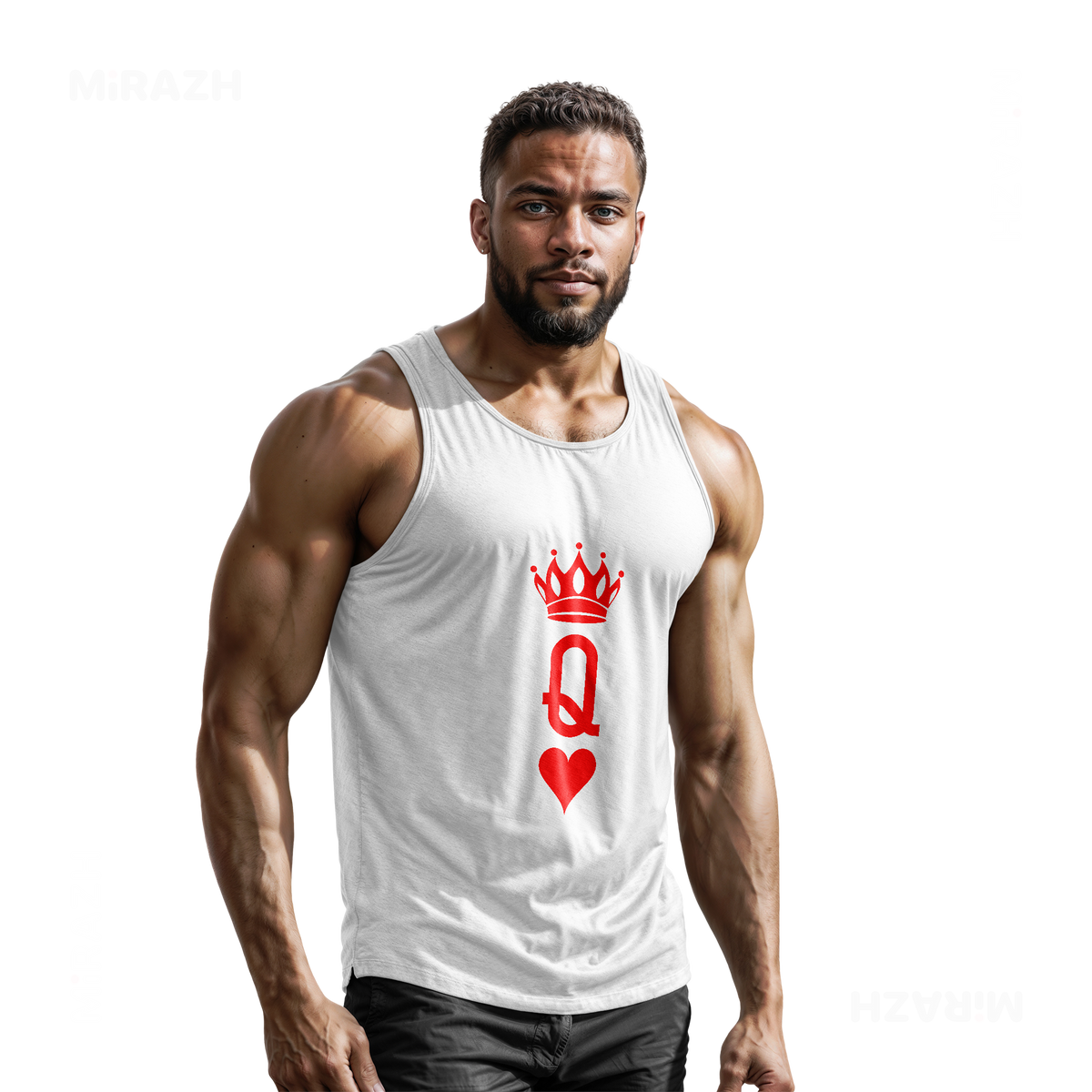 QueenOfHearts Tank Tops 02 White