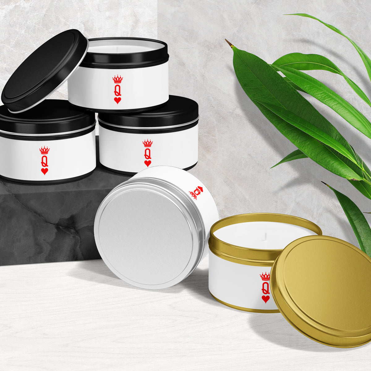QueenOfHearts Tin Candle 02 Black