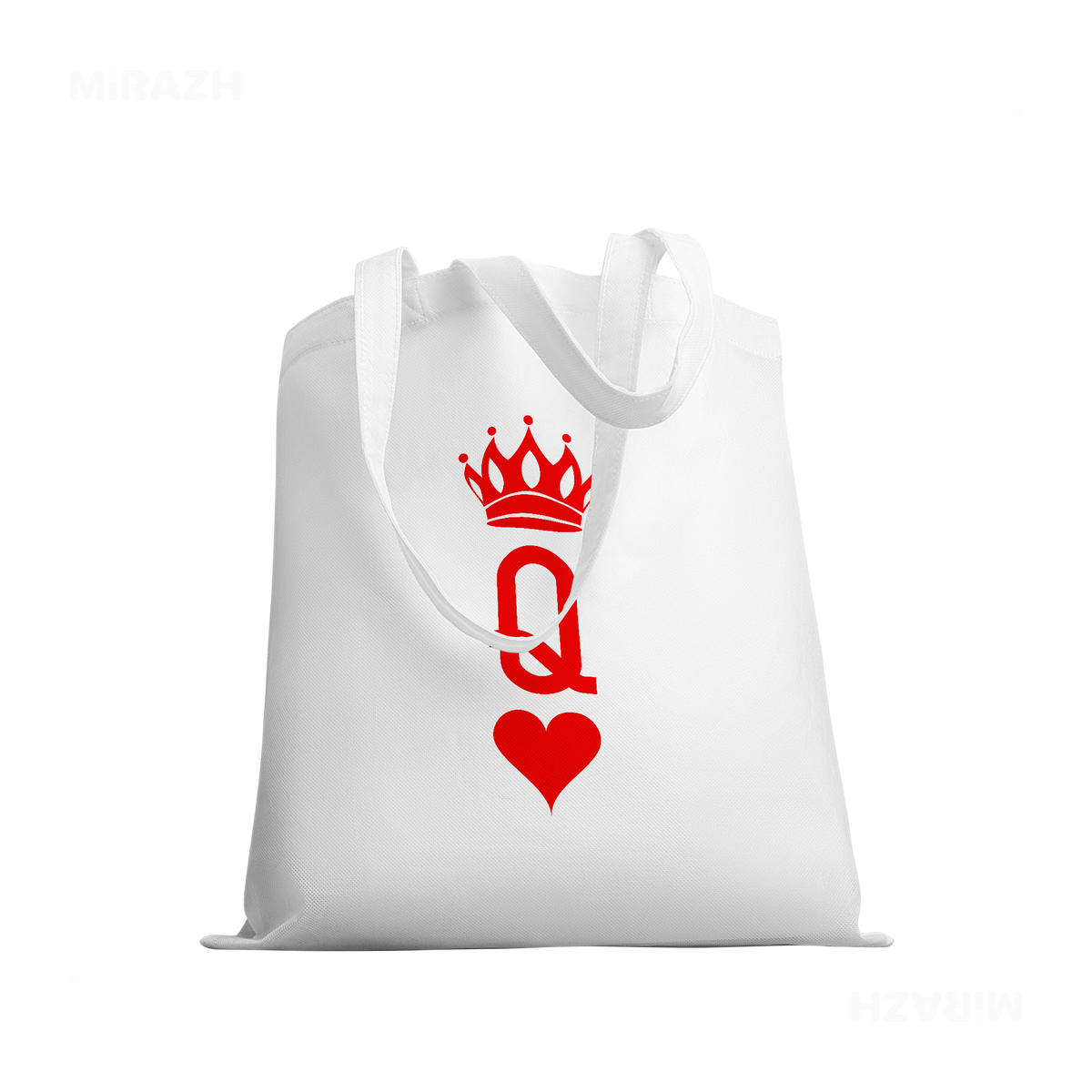 QueenOfHearts Tote Bags 03 White