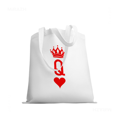 QueenOfHearts Tote Bags 03 White
