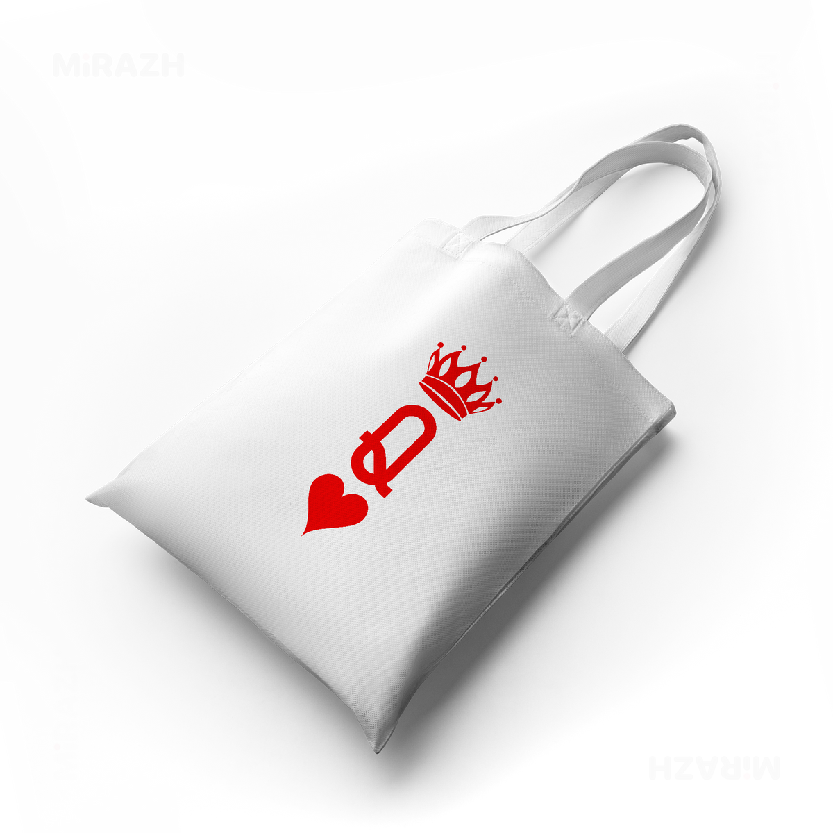 QueenOfHearts Tote Bags 04 White