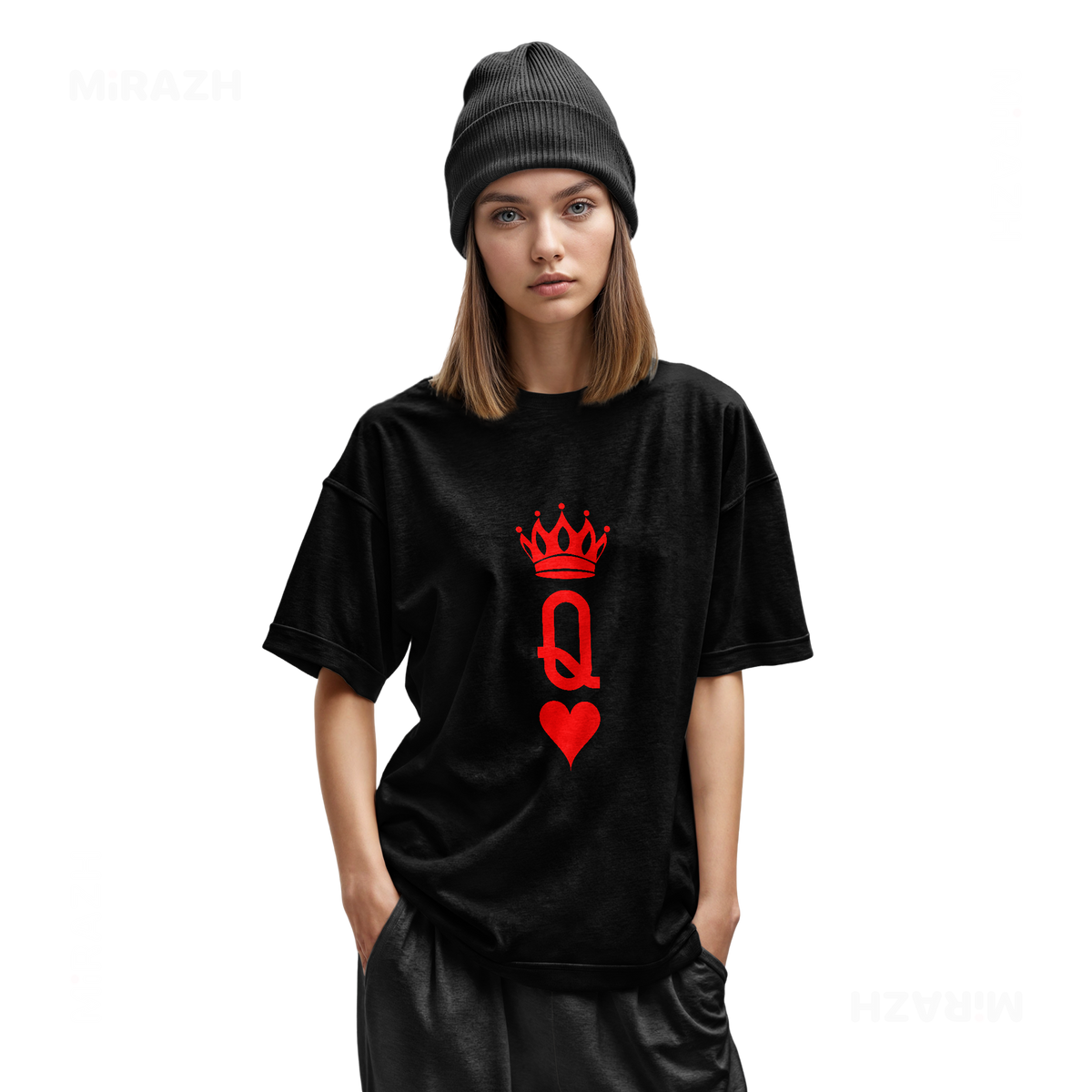 QueenOfHearts Youth T Shirt 02 Black
