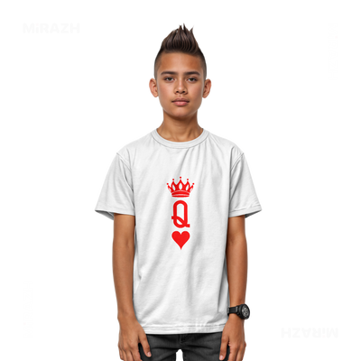 QueenOfHearts Youth T Shirt 03 White