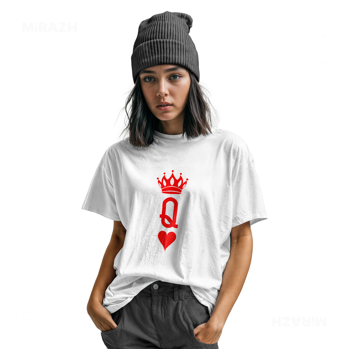 QueenOfHearts Youth T Shirt 04 White