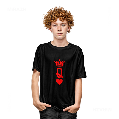 QueenOfHearts Youth T Shirt 05 Black
