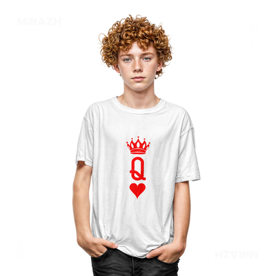 QueenOfHearts Youth T Shirt 05 White