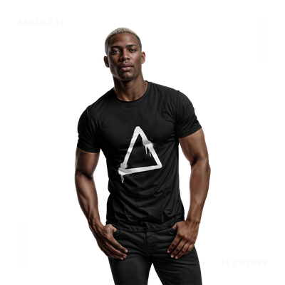 RisingTriangle Adult T Shirt 02 Black