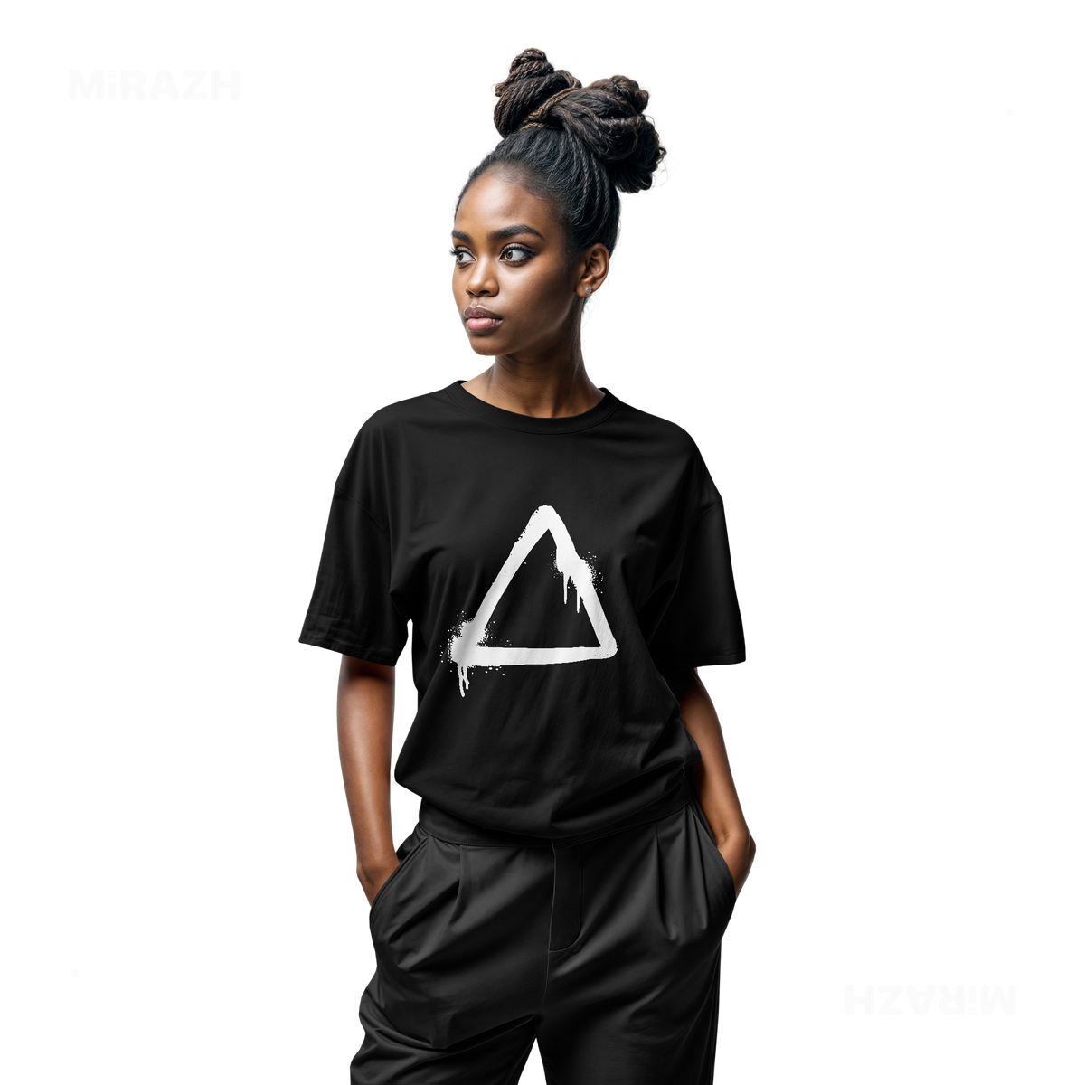 RisingTriangle Adult T Shirt 04 Black
