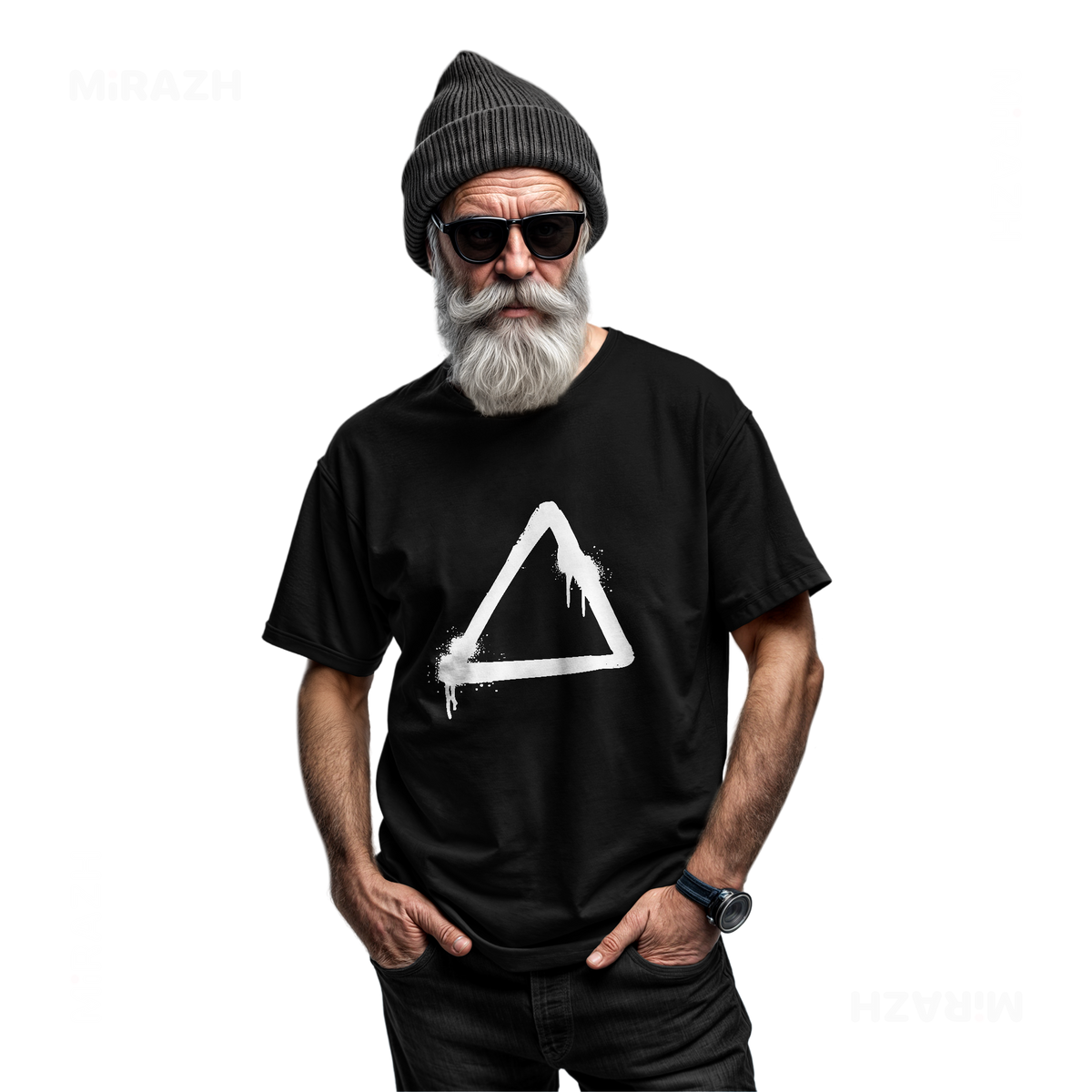 RisingTriangle Adult T Shirt 06 Black