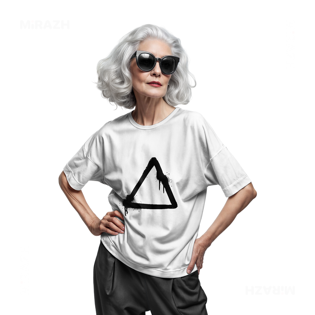 RisingTriangle Adult T Shirt 07 White
