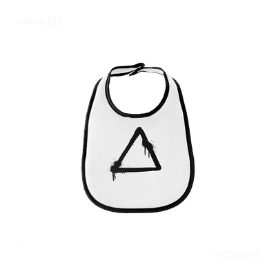RisingTriangle Baby Bibs 01 White Black