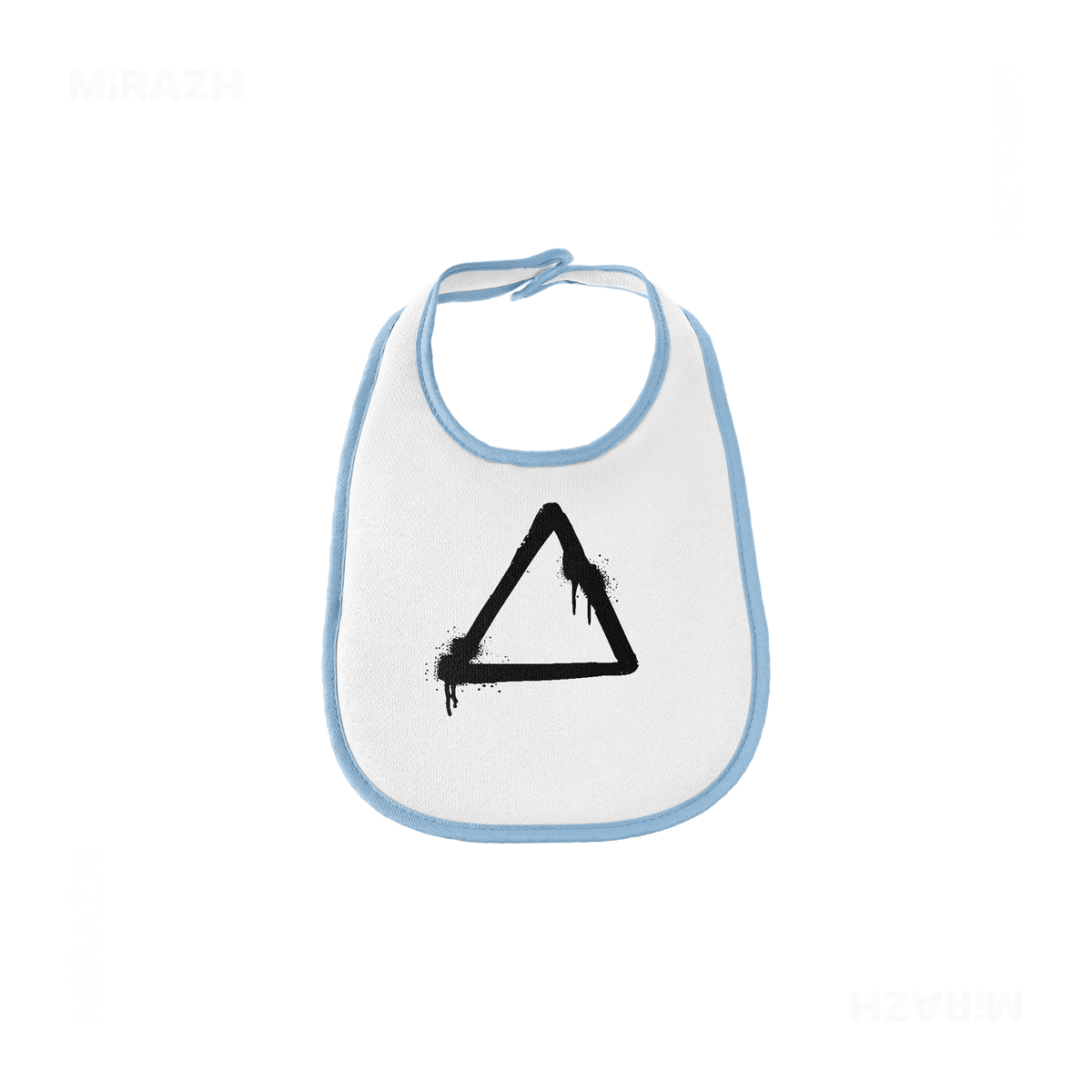 RisingTriangle Baby Bibs 01 White Lightblue