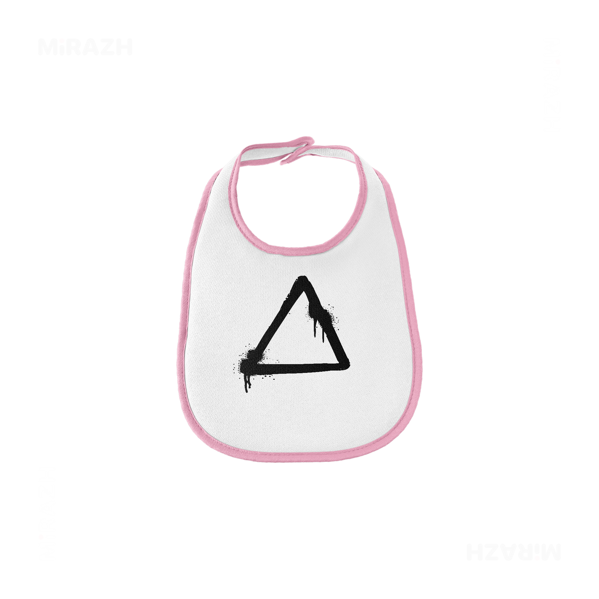 RisingTriangle Baby Bibs 01 White Pink