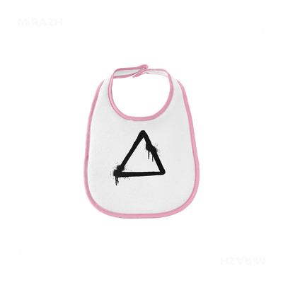RisingTriangle Baby Bibs 01 White Pink