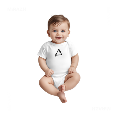 RisingTriangle Baby Onesies 03 White