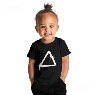 RisingTriangle Baby T Shirt 04 Black
