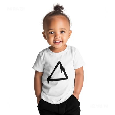RisingTriangle Baby T Shirt 04 White
