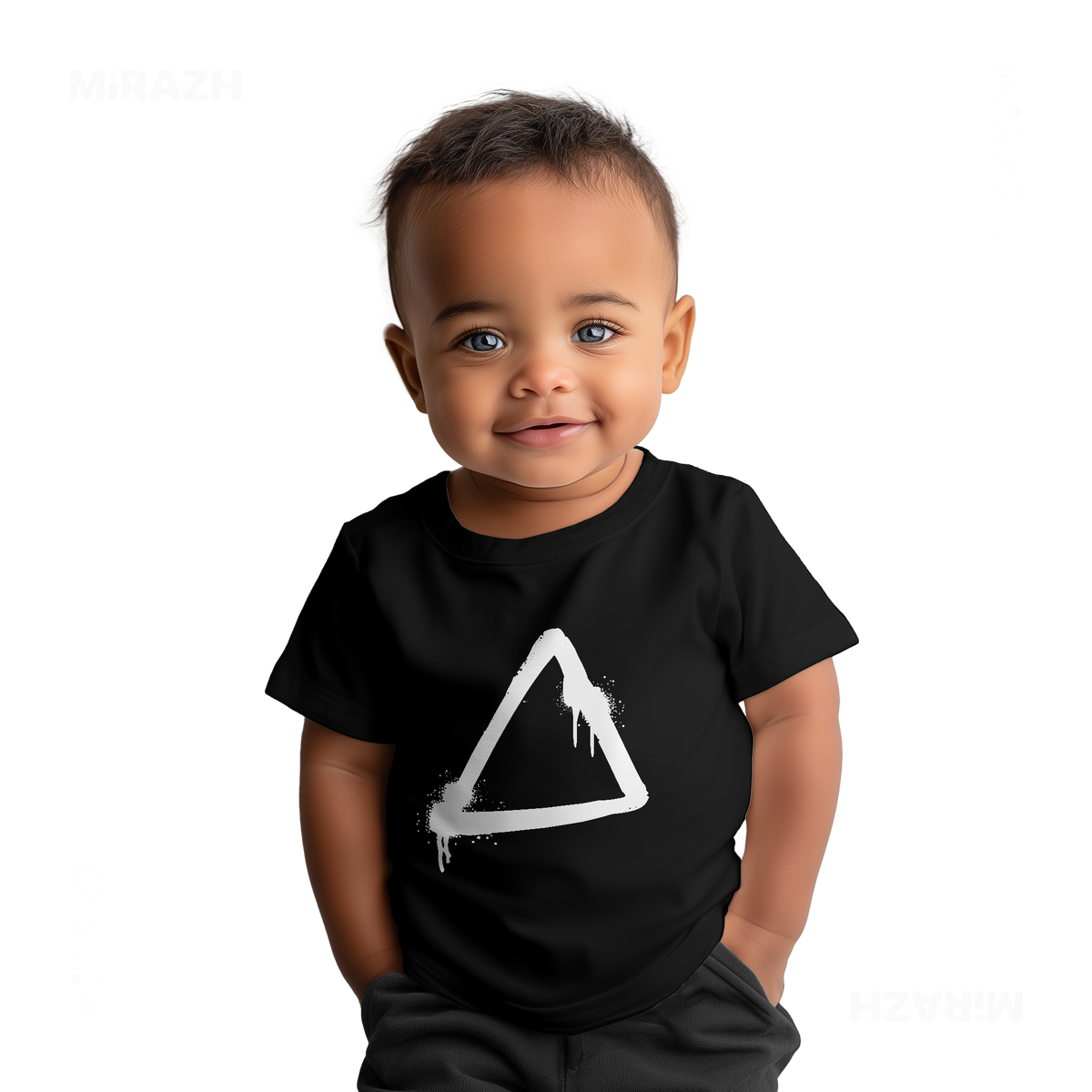 RisingTriangle Baby T Shirt 05 Black