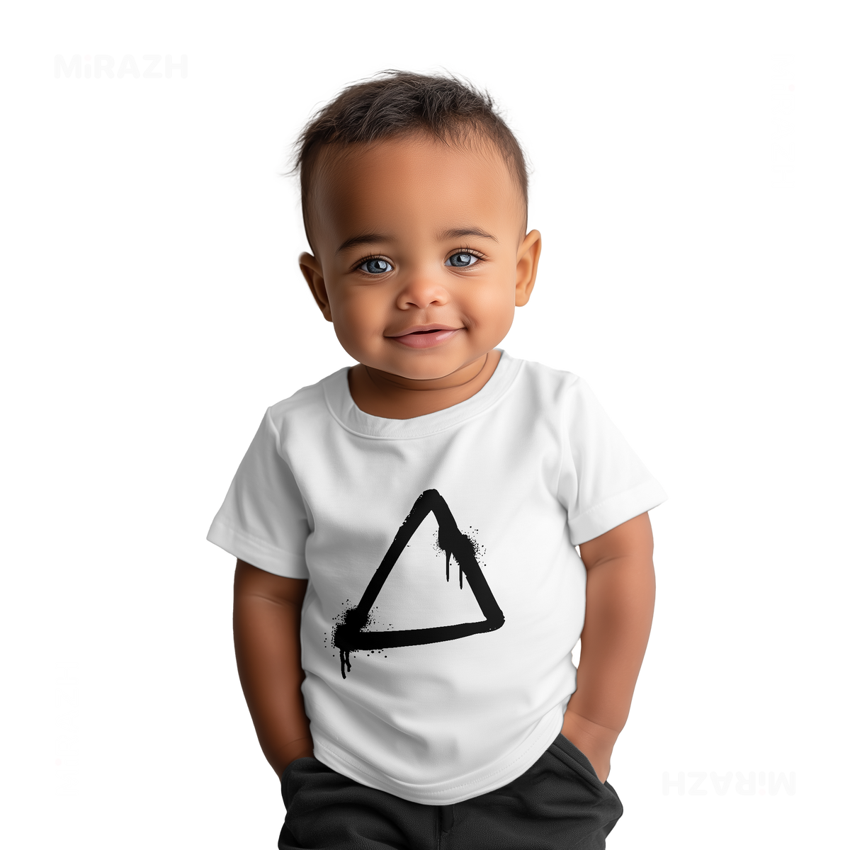 RisingTriangle Baby T Shirt 05 White