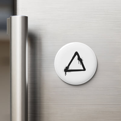 RisingTriangle Button Magnet 02 Round