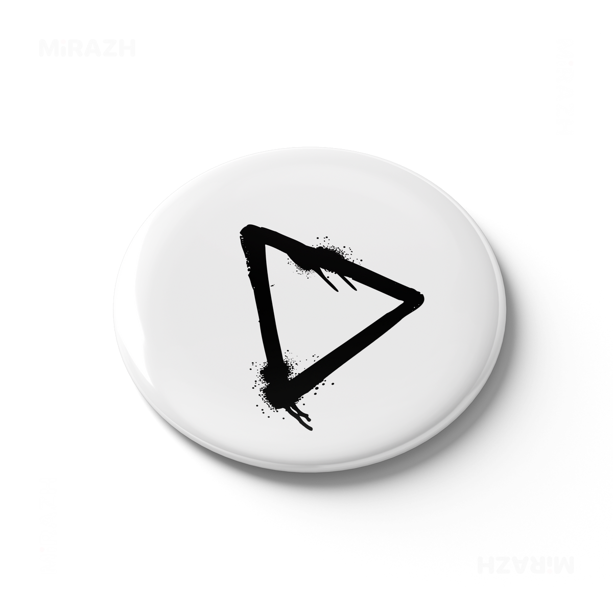 RisingTriangle Button Magnet 03 Round