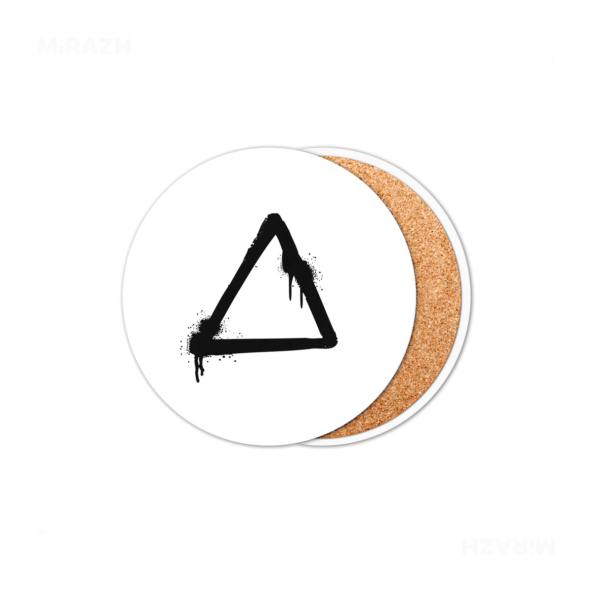 RisingTriangle Ceramic Coaster 01 Round