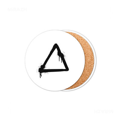 RisingTriangle Ceramic Coaster 01 Round