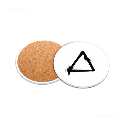 RisingTriangle Ceramic Coaster 05 Round