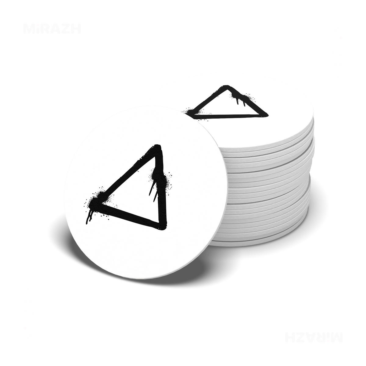 RisingTriangle Ceramic Coaster 06 Round