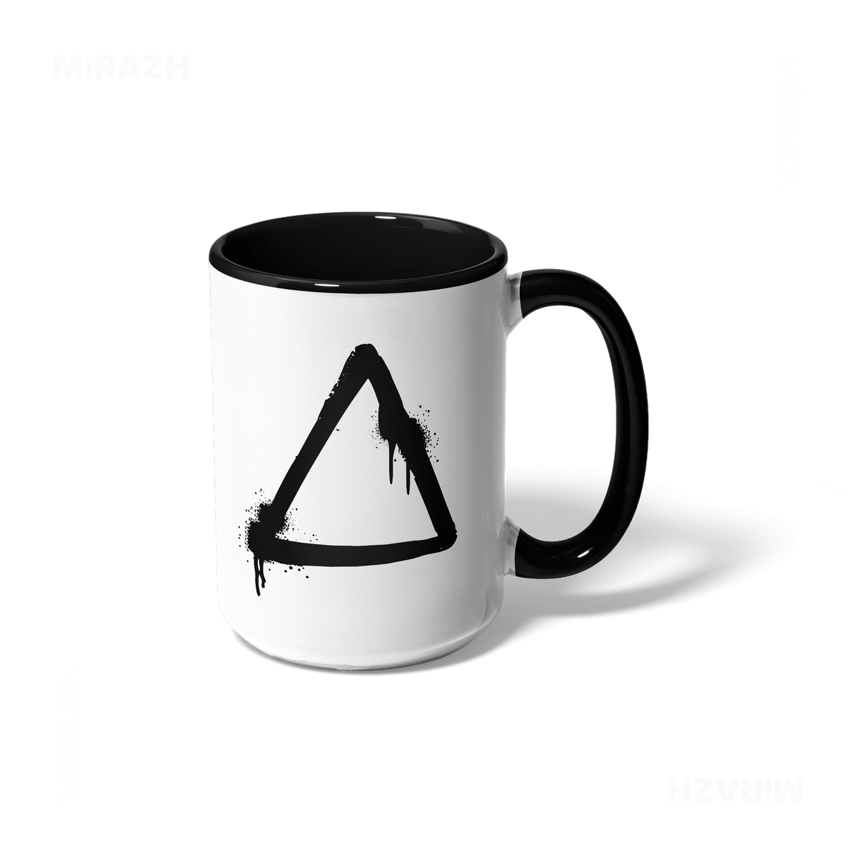 RisingTriangle Ceramic Mug 01 White Black