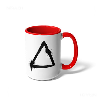 RisingTriangle Ceramic Mug 01 White Red