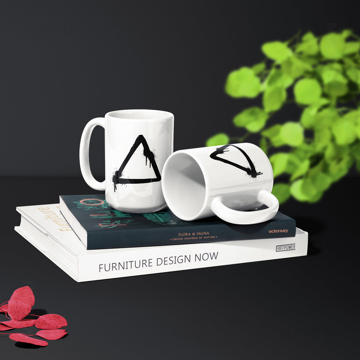 RisingTriangle Ceramic Mug 02 White