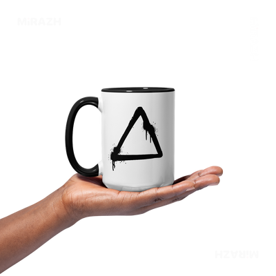 RisingTriangle Ceramic Mug 03 White Black