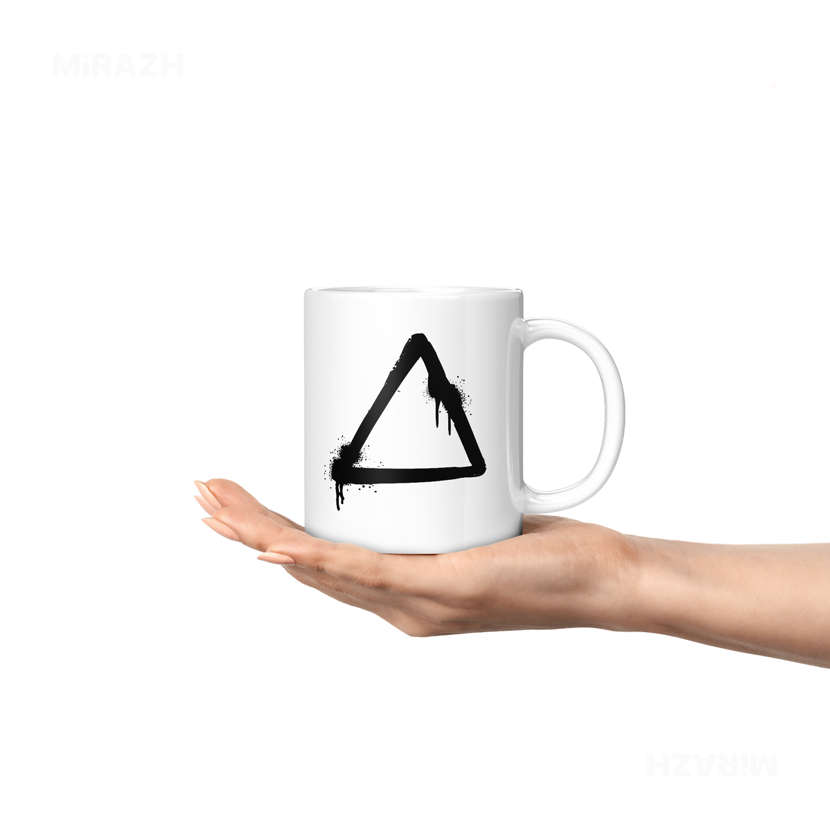 RisingTriangle Ceramic Mug 04 White