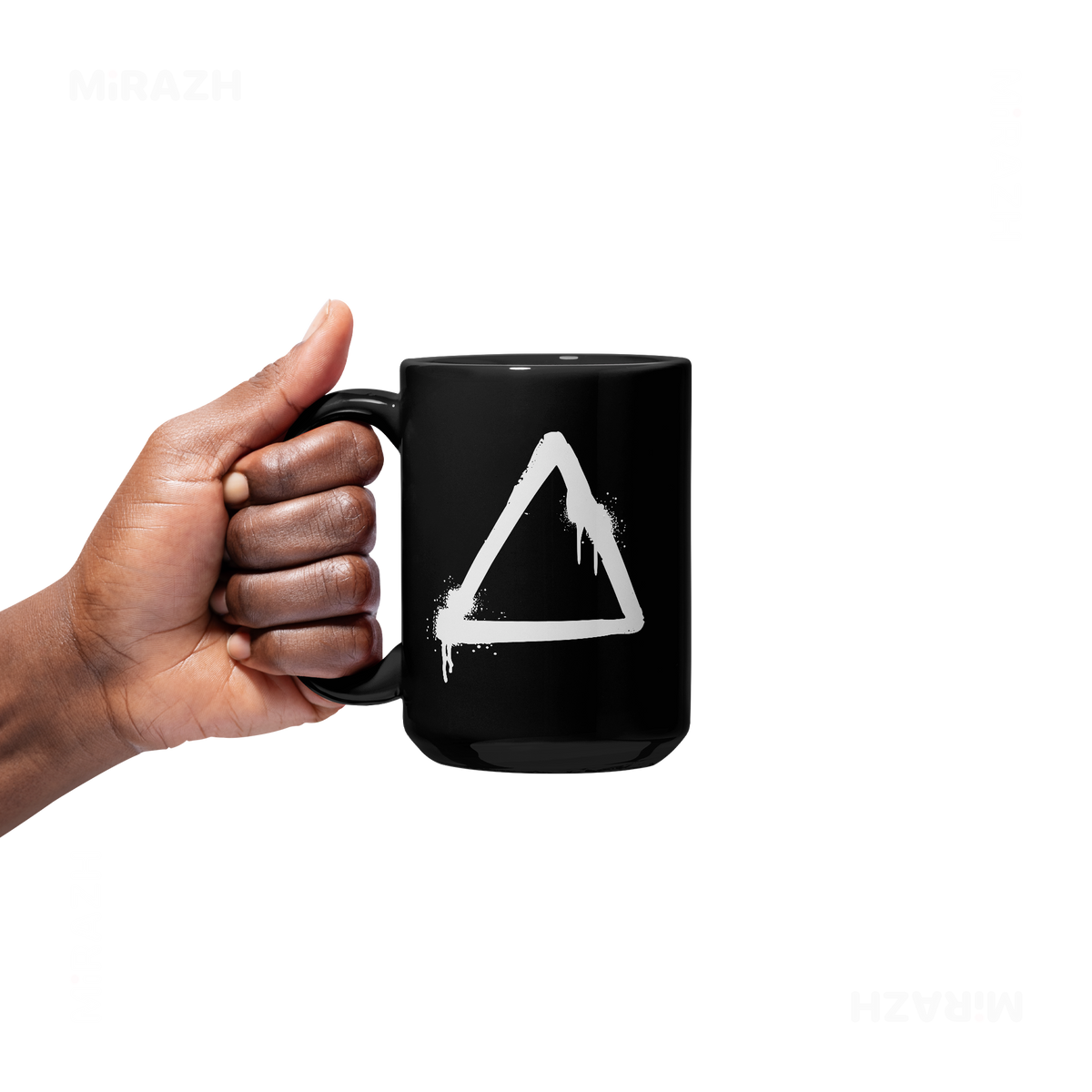 RisingTriangle Ceramic Mug 05 Black