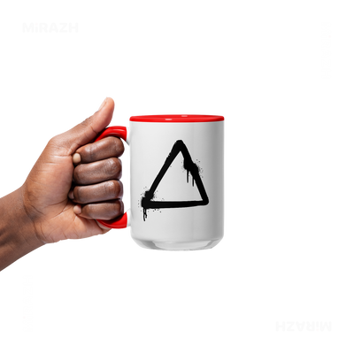 RisingTriangle Ceramic Mug 05 White Red
