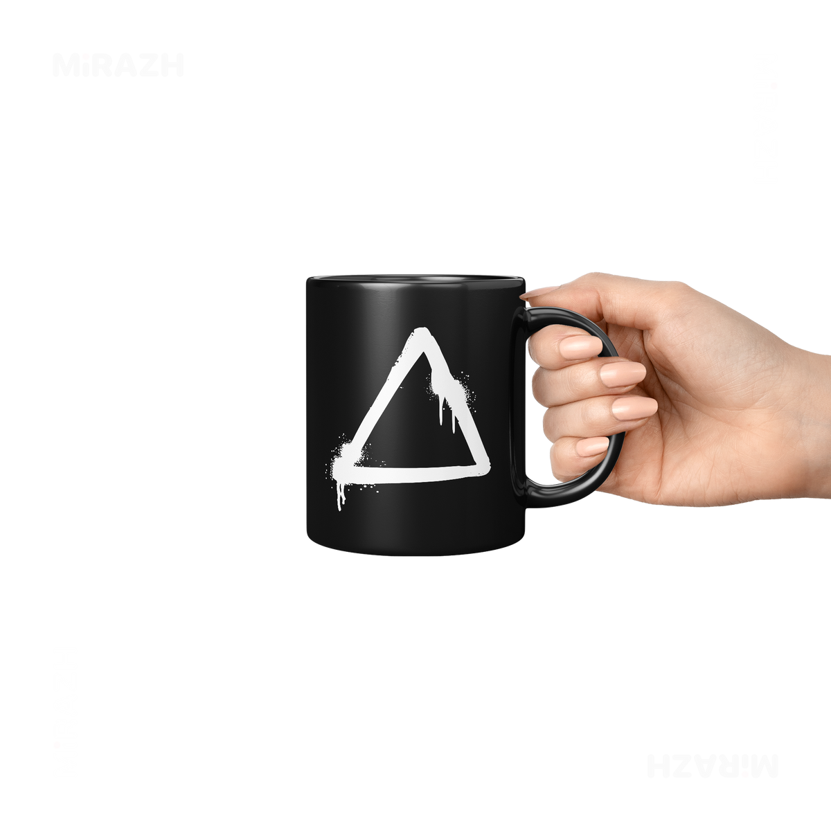 RisingTriangle Ceramic Mug 06 Black