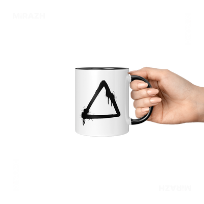 RisingTriangle Ceramic Mug 06 White Black