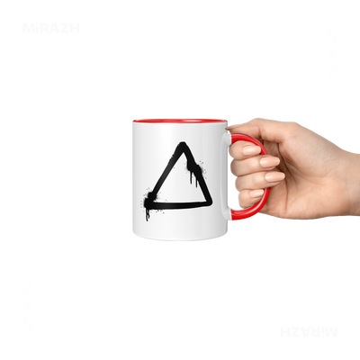RisingTriangle Ceramic Mug 06 White Red