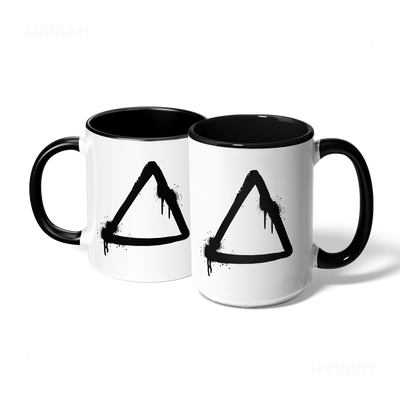 RisingTriangle Ceramic Mug 07 White Black