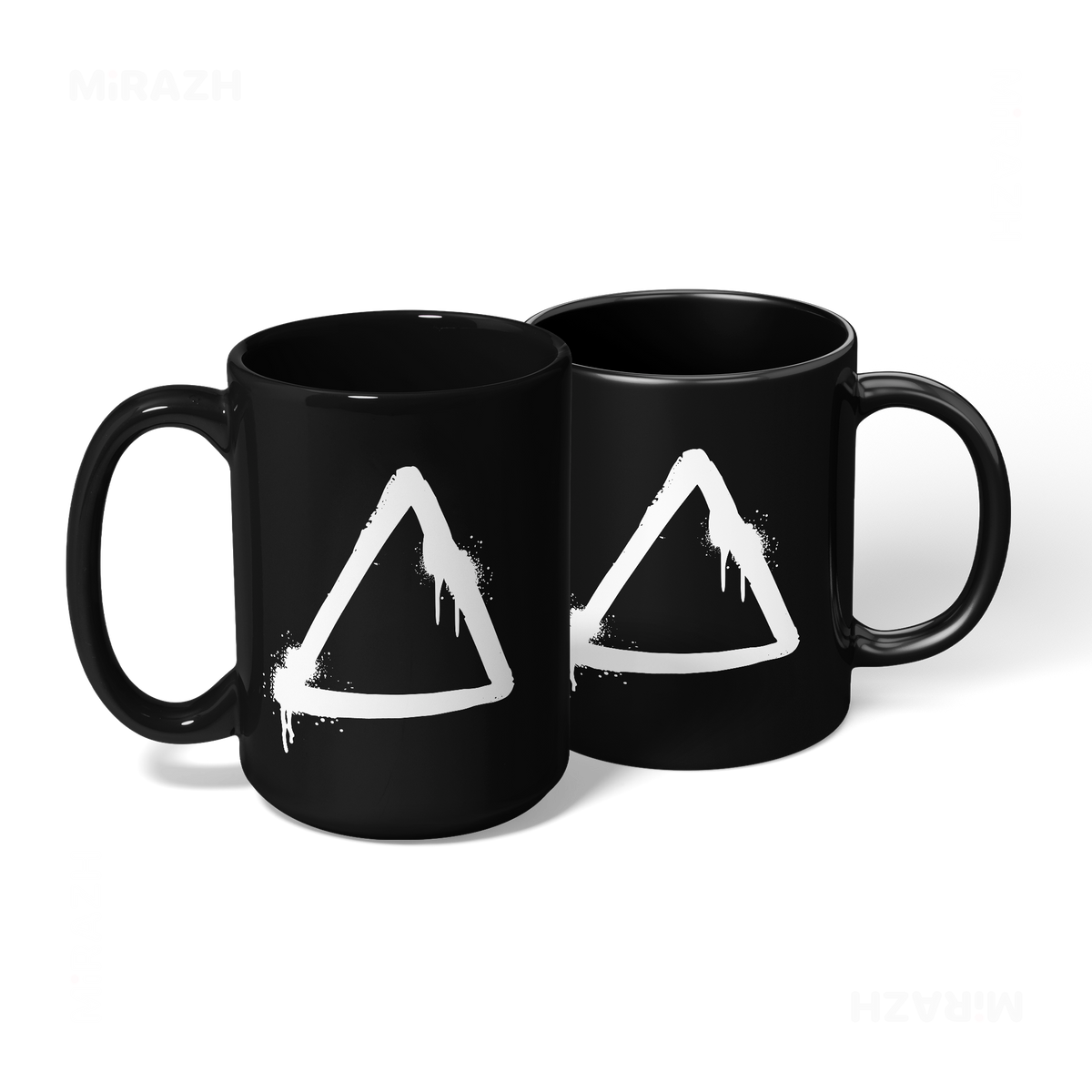 RisingTriangle Ceramic Mug 08 Black