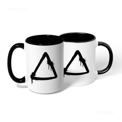 RisingTriangle Ceramic Mug 08 White Black