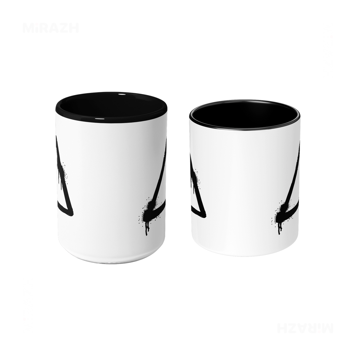RisingTriangle Ceramic Mug 09 White Black