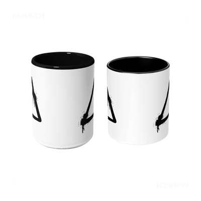 RisingTriangle Ceramic Mug 09 White Black